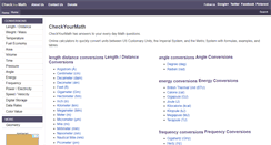 Desktop Screenshot of checkyourmath.com